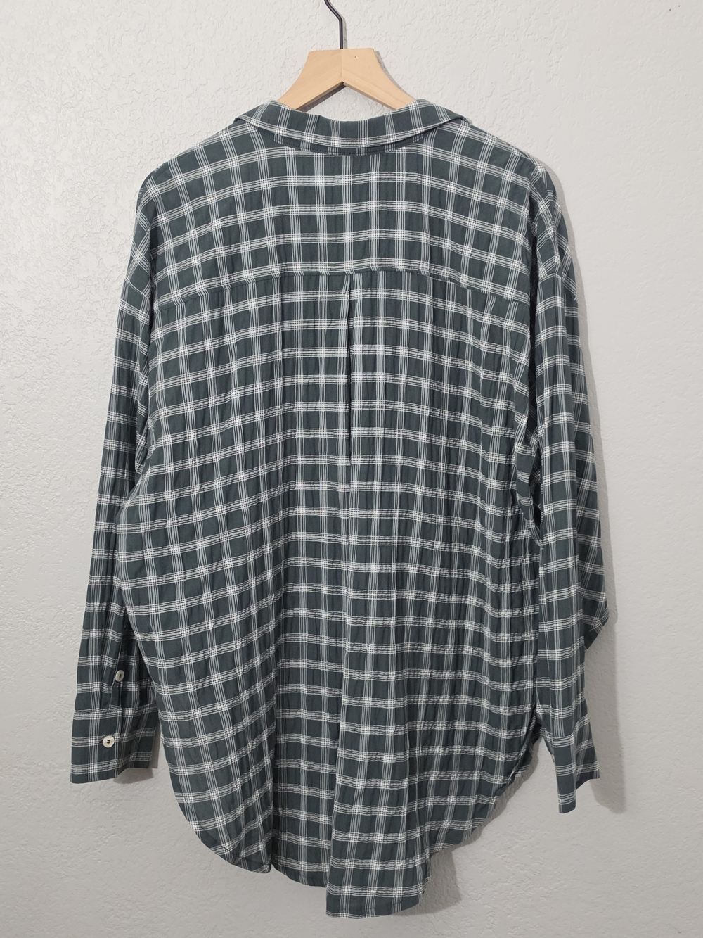 Anthropologie Maeve The Bennett Buttondown Shirt Plaid Edition Green Womens XL - Picture 13 of 13